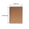 ZMCYN 3 Pack Spiral Notebook A4 Kraft Cover Notebooks, Wirebound