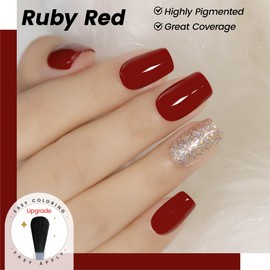YTD Likomey Gel Nail Polish,15ml Ruby Red Soak Off UV Nails Gel,Salon Home DIY Nail Art Manicure and Pedicure Gel Varnish,CS411