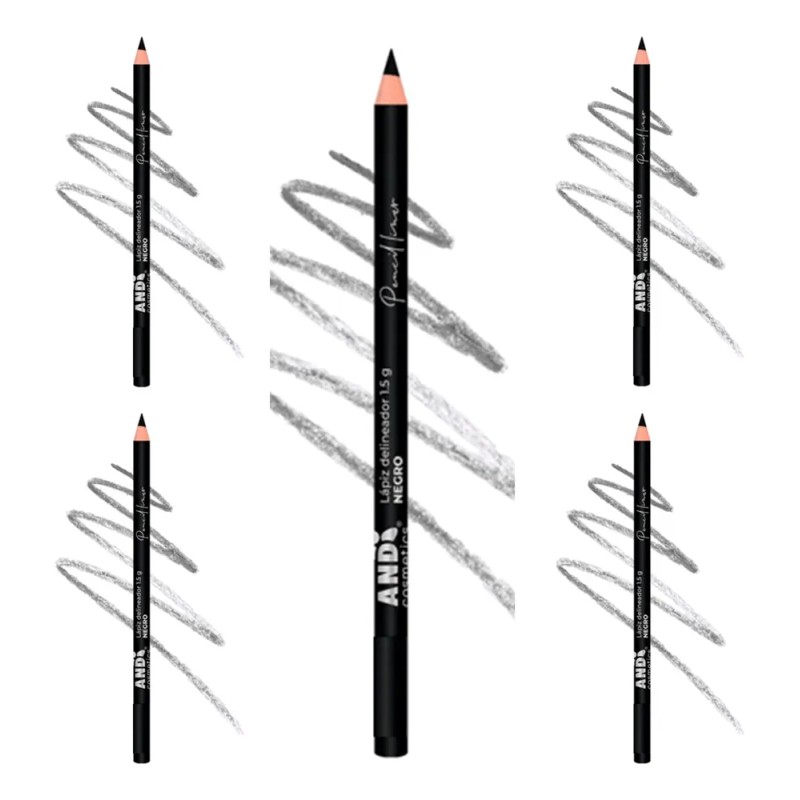 Lápiz Delineador Multiusos Negro Mate para Ojos Cejas Y Labios