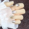 Girly Nails Lovely Li Silver Glitter 24pcs Nail Tips for