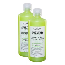 Florigan Shampoo Bergamota Florigan 1lt Crecimiento De Cabello Pack 2