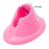 yueton 4pcs White and Pink Soft Rubber Nail Polish Bottle