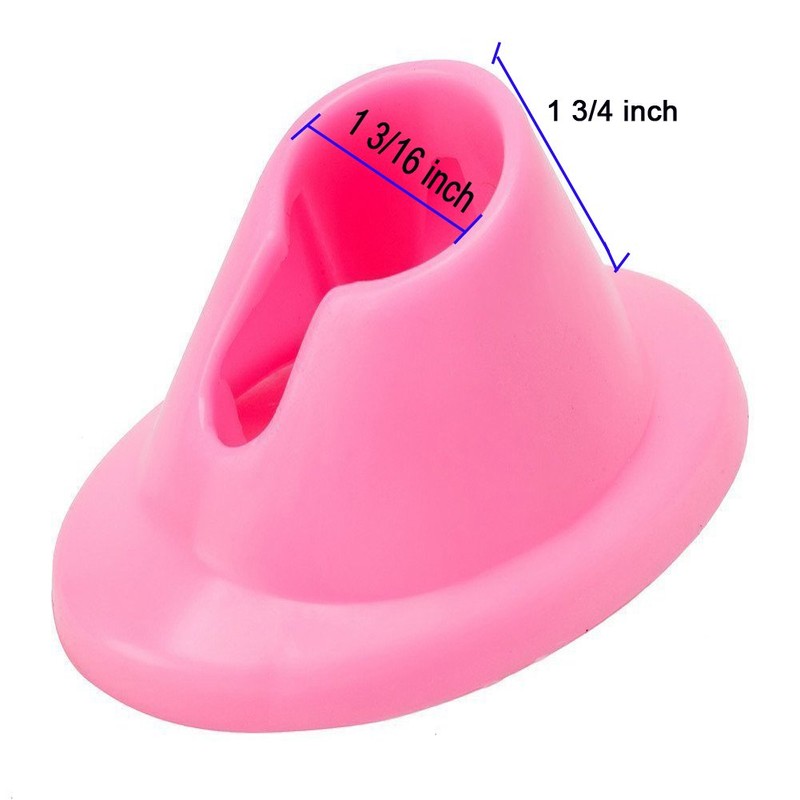 yueton 4pcs White and Pink Soft Rubber Nail Polish Bottle