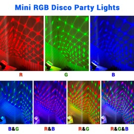 Disco Ball Light, 7 Modes RGB Stage Strobe Party Lights with Remote & Sync Music, Small DJ Strobe Light Dance Parties Decorations Lights for Xmas Karaoke KTV Club Pub Show Home Theater (Black)