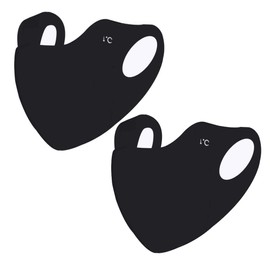 DEVENTORZ Summer Ice Silk Sunscreen Mask UV Protection Outdoor Cycling Mask 3D Stereo Ice Breathable Thin No Trace 2 Pack (Black