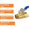 GASHER 3PCS 1/2 Inch Brass Mini Ball Valve Shut Off