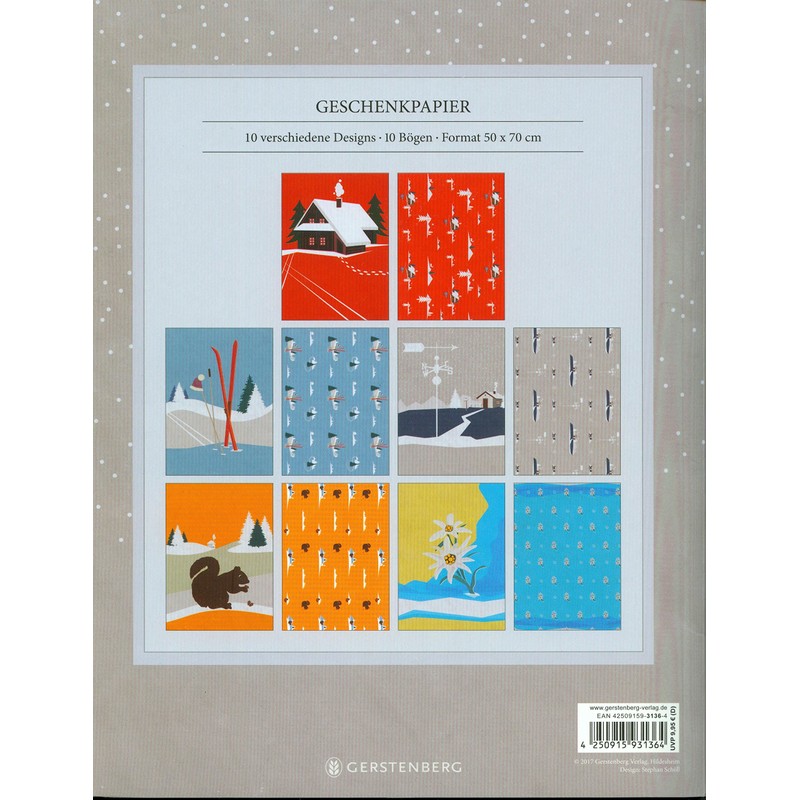Hüttenzauber Geschenkpapier-Heft: 10 Bögen