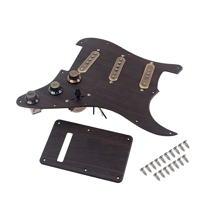 Alnicov 3-Ply Prewired Loaded Pickguard Scratchplate Backplate with SSS Alnico