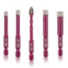 QUEFORET Diamond Drill Bits Set 5pcs - 4pcs 6/6/8/10mm Dry