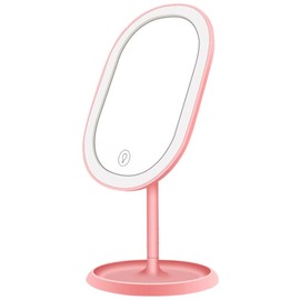 CigyYogy Desk LED Makeup Mirror with Lights Handheld Portable for Home Décor Office Bedroom- Ideal Gift for Women Girls - Pink - Pack of 1