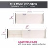 RealPlus 4pcs 4in High Adjustable Drawer Dividers Organizer Separators Plastic