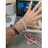 RAYON MADAGASCAR Rose Quartz Bead Bracelet for Men Women Stretch