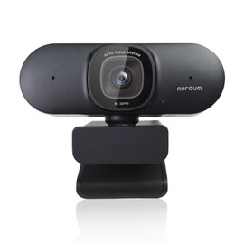 Nuroum V32-AF 4K Webcam for PC, 60fps Web Camera with Auto Focus & Noise Cancelling Mics, 90° FOV/Auto-Framing/Light Correction, USB Plug & Play for Laptop/Desktop/Mac, for Zoom/Teams/GoogleMeet