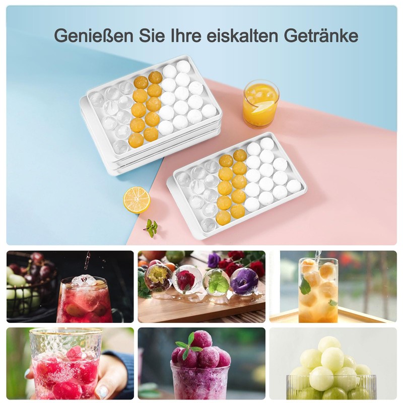 Miaowoof Ice Cube Tray with Lid and Container, 2.5 cm