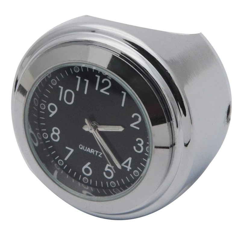 Riloer Motorcycle Handlebar Thermometer and Clock Kit, Waterproof Dustproof Universal