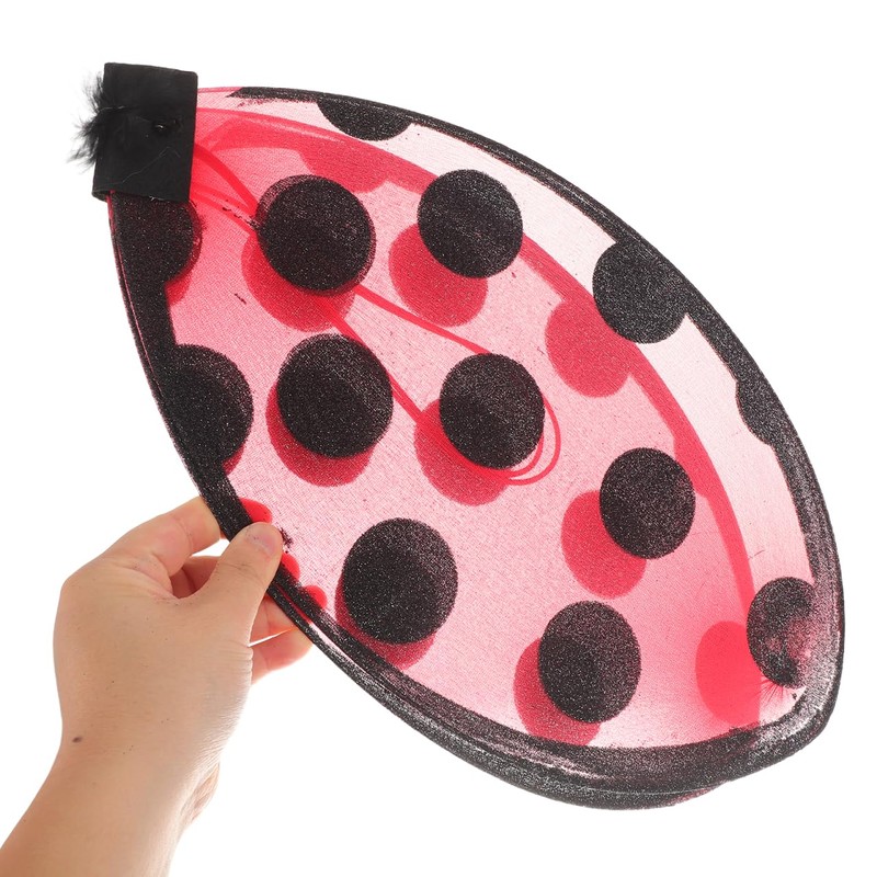 POPETPOP Halloween Lady Bug Wing, Foldable, Red, 7 Stars Ladybug