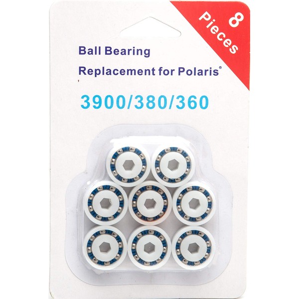 ATIE 360, 380, 3900 Sport, ATV Pool Cleaners Wheel Ball Bearing 9-100-1108 Replacement for Polaris 360, 380, 3900 Sport, ATV Pool Cleaners Part No. 9-100-1108 (8 Pack)