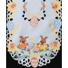 Creative Linens Embroidered Easter Bunny Egg Floral Table Runner 15x53