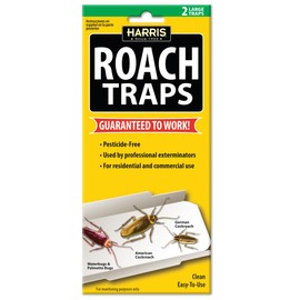 Harris Roach Glue Traps, 2-Pack, for Residential and Commercial Use