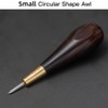 Diamond Shape Stitching Awl Ebony Black Wood Handle Leather Craft
