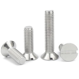 CONPHERON Countersunk Screws Stainless Steel Countersunk Head Slotted Machine Screws M5 x 12 mm Pack of 40