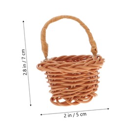 STOBAZA 8pcs Mini Basket with Handle Tiny Decorative Baskets for Micro Landscape Photography Rustic Charm for Weddings Showers and Creative Play and Sturdy Design