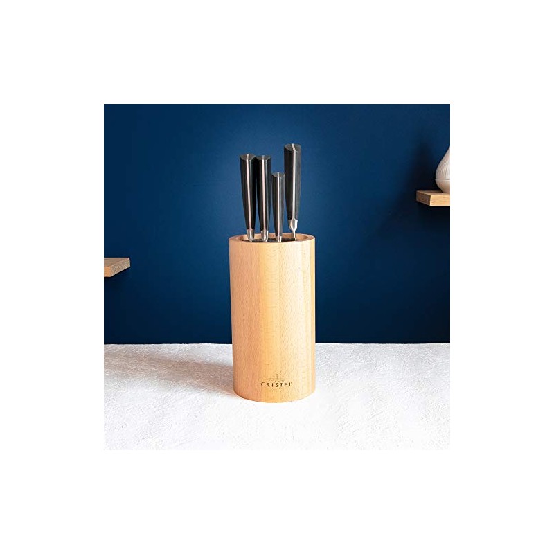 CRISTEL® Wood Knives Block Until 7 Knives