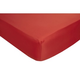 Impressions Fusion Soft Touch Microfibre Polyester Kingsize Red Fitted Sheet (Pillowcases Sold Separately)