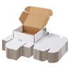 PHAREGE 6x4x2 Inch Shipping Boxes 50 Pack White, Tab Lock
