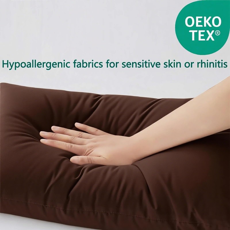 Gooeb Flat Ultra Thin Bed Pillows King Size Pillow Set