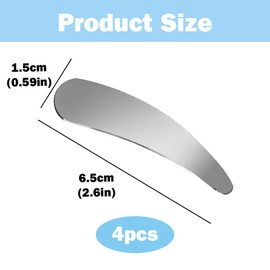 Yicoovey 4 Pieces Cosmetic Metal Spatula Makeup Curved Spatula Mini Cosmetic Spatula Makeup Applicator Beauty Spoon Suitable for Face Cream Mask Lotion Moisturizer