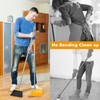 SONCAL Broom and Dustpan Set with Long Handle 52", Standing