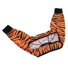 Dog Recovery Front Legs Sleeve, Tiger Stripe Breathable Adjustable Wearproof Dog Leg Recovery Sleeves Thickened Soft for Large Dogs (XL)