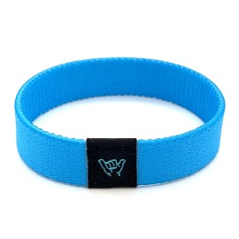 Hang Loose Bands - Coastal Surfer Beach Bracelet for Men, Women & Teens - Comfy Summer - Boho Reversible Wristband- Blue Lagoon | Medium: 7.5" length (for large wrists)