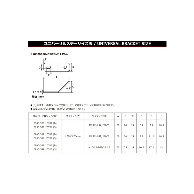KITACO Universal Stay, L-shaped