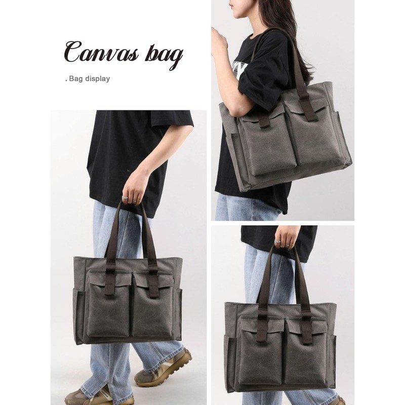 Women's Handbag, Large Canvas Shoulder Bag, Handbag, Tote Bag, Shopper