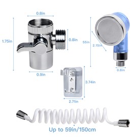 Sink Faucet Hose Sprayer Akamino Hair Washing Hand Shower Spray Faucet Attachment with Hose for Indoor Outdoor Kitchen Bathroom Tool Rinser