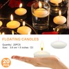 20 Pieces 1.5 Inch Unscented Floating Candles for Centerpieces, Floating
