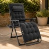Black Reclining Lounge Chair for Relaxation - Plush Foldable Comfort