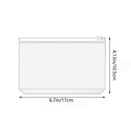20 Pcs A6 Clear PVC Round Knitting Needles Bags Circular Knitting Needles Pouch Knitting Needles Storage Holder Organizer with 2 Pcs 3 Ring Loose Leaf Binders