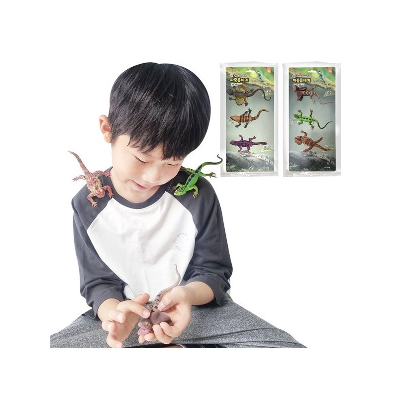 Reptile World Cutie Lizard 3P / Flexible and durable TPR