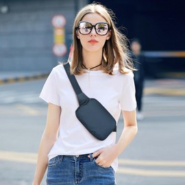 Gitus 2L Belt Bag Cross Body Fanny Packs for Women Crossbody Fanny Pack Fashion Waist Packs for Men with Adjustable Strap for Travel Workout Gifts for Women Mom Wife (Navy)