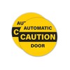 eDesign Caution Automatic Door Sticker - 6 Inches Diameter -