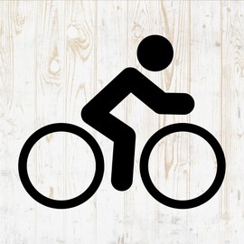 6 in Bicycle Sticker - Vinyl Decal for Wall Bottle Phone Car Home Bike Laptop Silhouette - Dirt Kids BMX Bike Helmet Cycle Mountain DWSV3319