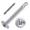 Wensilon（200pcs）#8×1-1/4”for Sheet Metal Self-Tapping Screws 410 Stainless Steel Truss Head