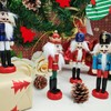 Andiker 6 Pcs Christmas Nutcracker Ornaments, Exquisite Wooden Nutcracker Soldier