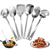 SIWOKJJO 6 Pcs Cooking Utensils Set, Stainless Steel Kitchen Utensils