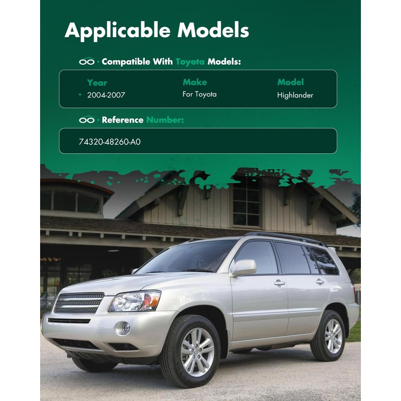 SCITOO Car Sun Visor Assbembly with Mirror Fit for 2004-2007