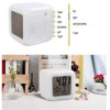 GOODS+GADGETS Leuchtender LED Wecker mit Kalender, Uhrzeit & Temperaturanzeige; Cube-Wecker