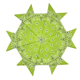 HankieWorld Bandanas 6&12 Pack Cotton 22inch Unisex Cowboy Kerchiefs(Lime Green-6 pack)